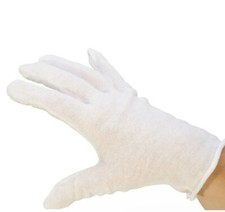 Inspection Gloves Jewelry White Cotton Lightweight Glove Medium Size Pack of 12