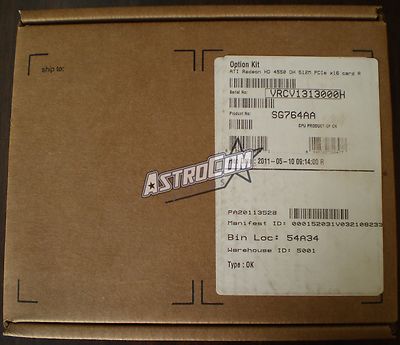 SG764A,584217-001 ATI Radeon HD 4550 PCIe x16 512MB Dual Head Graphics Adapter 