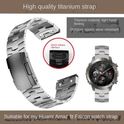 Titanium Alloy Chain Smart Watch Band For Amazfit Huami Leap Me Falcon Straps