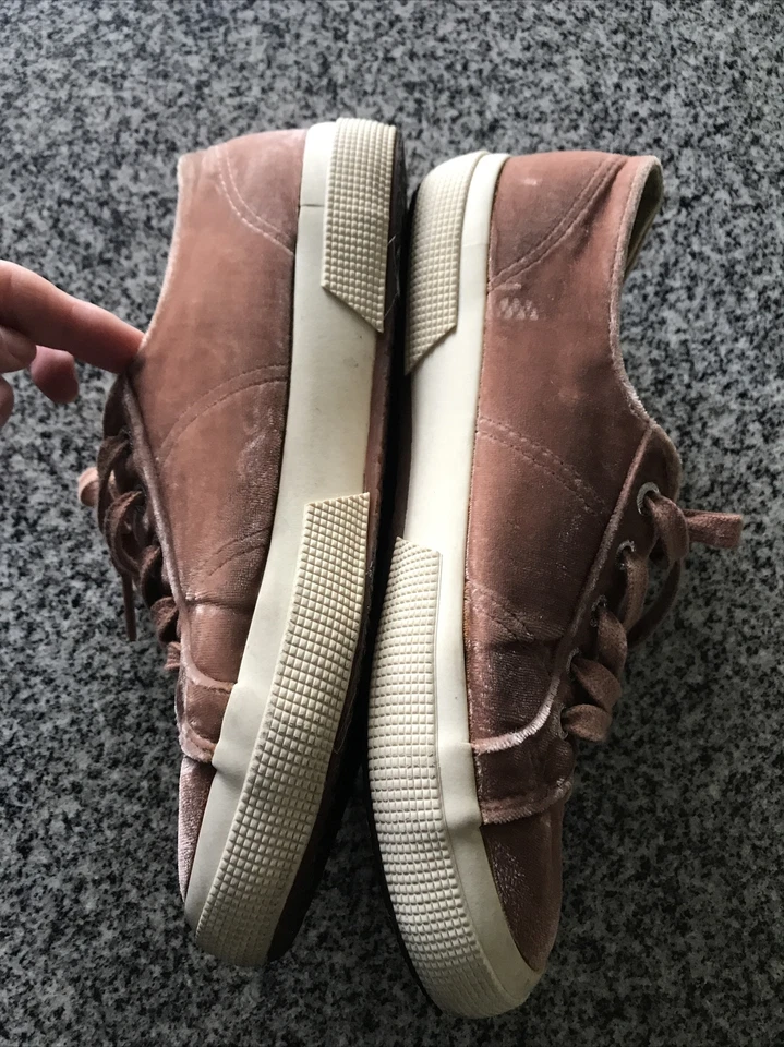 Superga кроссовки розовый персик лосось бархат 38 sport плоские шнурки - Изображение 3 из 4