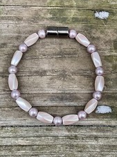 100% Magnetic Hematite Bracelet Anklet Necklace Lt Lavender