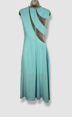 georges hobeika blue dress Crepe Dress Beautifully Adorned with Crystallized Butterflies by georges  hobeika  Elilhaam