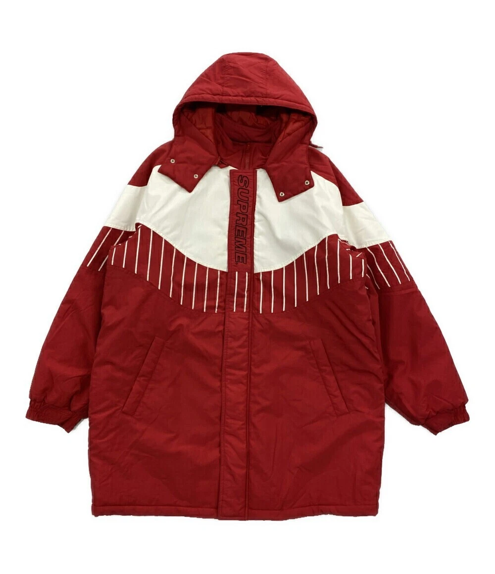 Parka sport Supreme PIN STRIPE PANEL 19fw rouge taille L homme