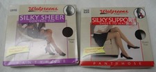 New 8 pr PANTYHOSE COFFEE, SHEER BLACK, NAVY, BIEGE NUDE SHEER TOE SIZE B