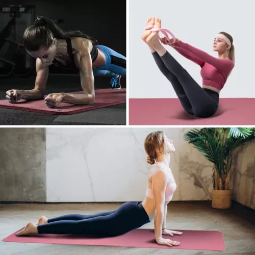 Thick Gym Exercise Mat Yoga Mat Pilates Workout Pad Non Slip Home Class Fitness - Bild 19 von 39