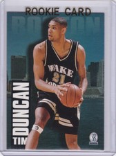TIM DUNCAN ROOKIE CARD Wake Forest 1997 RARE FOIL RC Basketball San Antonio Spur. rookie card picture