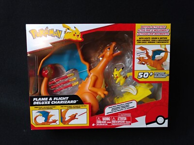 2022 POKEMON FLAME & FLIGHT DELUXE CHARIZARD SET LIGHTS MOTION AND SOUND! NEW!
