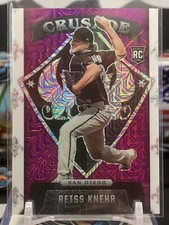 Reiss Knehr 2022 Panini Chronicles Crusade Purple Mojo /99 Rookie Padres TZ 1B
