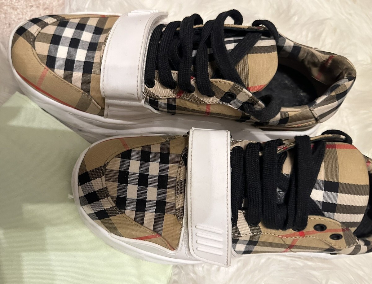 Burberry Regis Checkered Beige Sneakers 39.5 | eBay Burberry Regis Checkered Beige Sneakers 39.5 | eBay