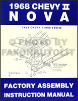1968 Chevrolet Chevy II Nova Und SS Bindung Montagehandbuch 68 Werkstatt