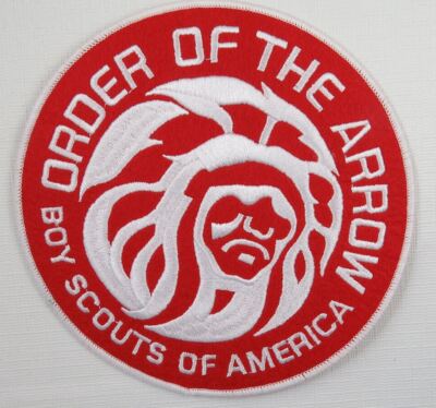 OA 6'' Round Jacket Patch MGM Logo RED Felt WHT LTS Private Issue [OAX-17]