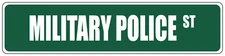 Aluminum Weatherproof Road Street Signs Military Police Home Decor Wall