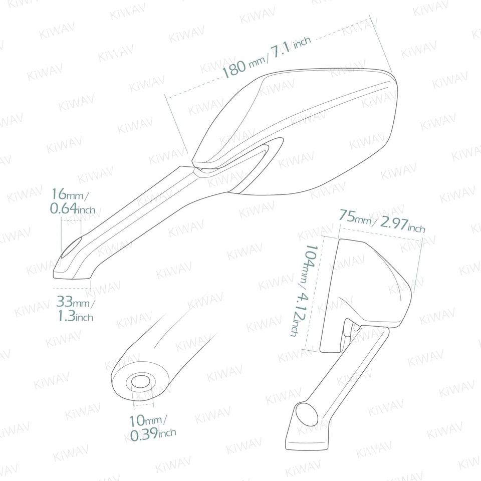 Espejo retrovisor de repuesto de repuesto para Ducati Multistrada 1200 2015-2017 Foto 2 de 4
