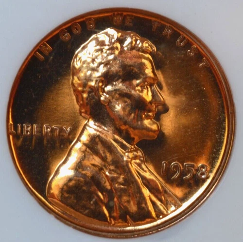 Rare 1958 Lincoln Wheat Cent Certified NGC PF-67 Proof Red Blazer Gem OH Holder