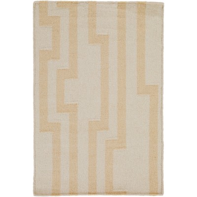 Surya MKP-1009 Stripe Transitional Area Rug, 2-Feet by 3-Feet, Off-White