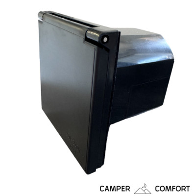 Campervan Elektro Netzanschluss Einlass 240V 230V, schwarz Wohnmobil Caravan T5/T6