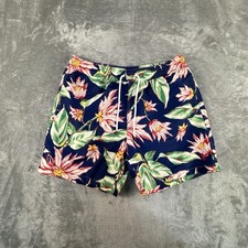 Polo Ralph Lauren Swim Trunks Mens Large Red Floral Tropical Shorts Beach