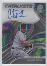2021 Spectra Catalysts Signatures Neon Marble Prizm 1/5 Carlos Rodon Auto 0z5y