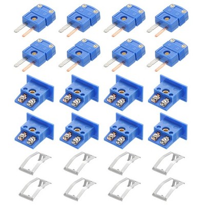 8Set T Type Thermocouple Wire Connector Male Plug W Panel Mount Mini Socket