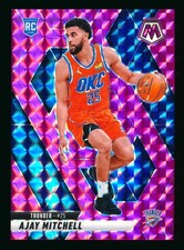 2024-25 PANINI MOSAIC AJAY MITCHELL RC PINK PRIZM REFRACTOR ROOKIE #142/175 HOT!