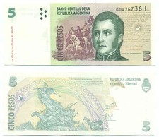 ARGENTINA NOTE 5 PESOS (2013) DEL PONT-BOUDOU SUFFIX I B# 3333 P 353 AU