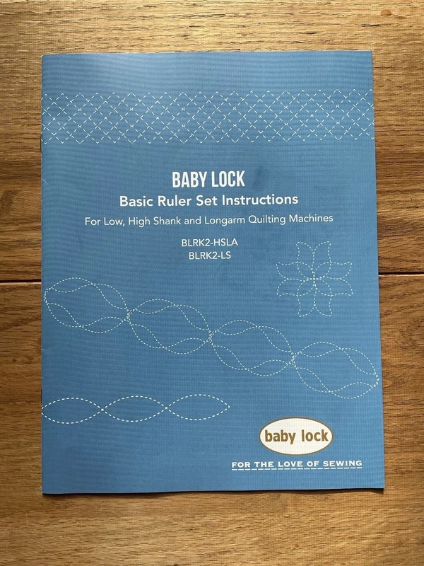Baby Lock Basic Ruler Set for High Shank Machines + Open Toe Ruler Foot New