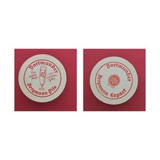 Dortmunder Bergmann Pils rote Schrift Brauerei Bierdeckel Bier