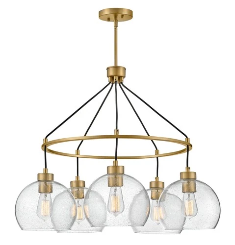 Lark 83014 Rumi 5 Light 30"W Ring Chandelier - Brass - Picture 10 of 10