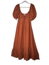 New Mittoshop Boot Barn Maxi Dress Women's Large Short Sleeve Cowgirl Rodeo