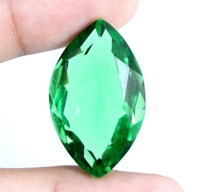 Grün Topas 41.60 Karat / 31 MM Marquise Schnitt Brazilian Edelstein AGI