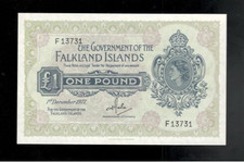 Falkland Islands, 1977, QE11, £1 Pound, P-8c, SCARCEST DATE, GEM CRISP UNC!