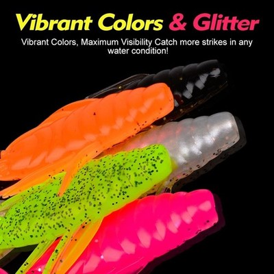 Realistic 9cm 5,5g Soft Lure Set 8tlg zum Süßwasserangeln für Barsch Barsch