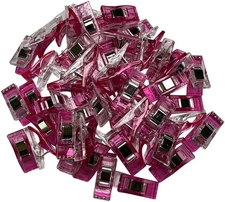 30 Pcs Plastic Sewing and Quilting Clips for Fabric Crafting (Rose Red)