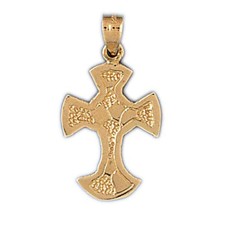 Cross Charm Pendant 14k Gold