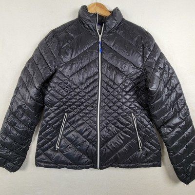 Tek Gear Women s WARM TEK Puffer Jacket Size  Large Black Blue