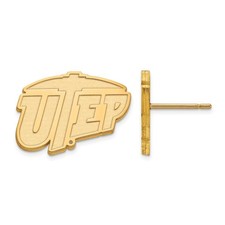 10k Yellow Gold University of Texas El Paso Post Earrings