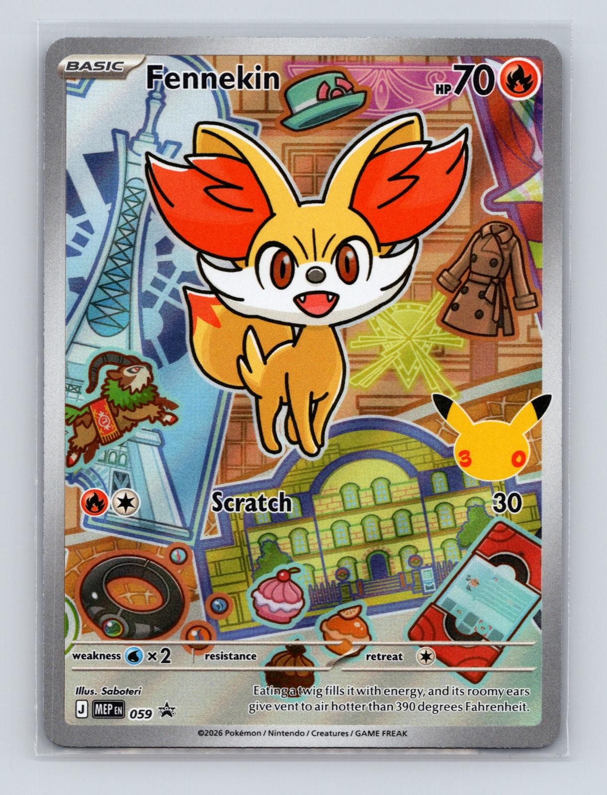 Fennekin 059 Promo First Partner Collection 2026 Pokemon Holo NM