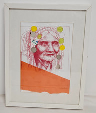 Original Isobel Peachey Etching 1/1 "native American Elder" Signed