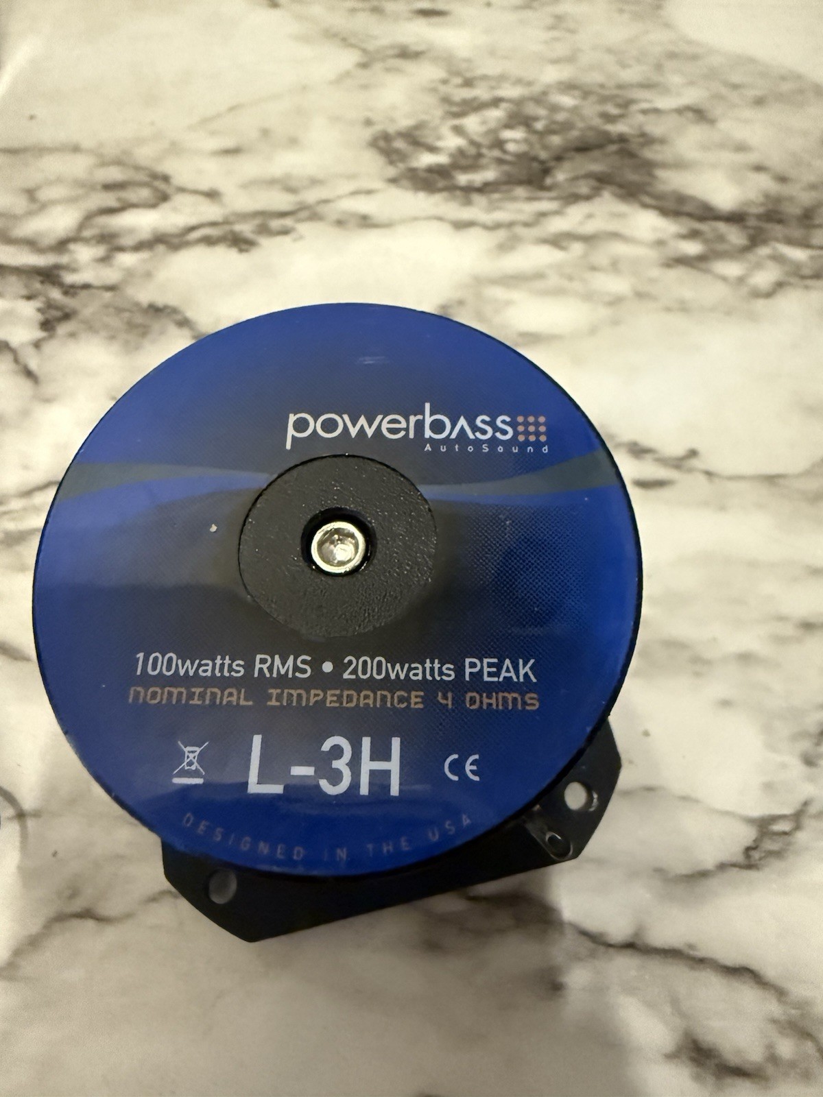 PowerBass L-3H AutoSound Series 3" 4-Ohm Compression Horn Tweeter - 100W RMS