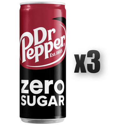 8435185953711 Napój Gazowany Dr Pepper Zero - Bez Dodatku Cukru w Puszce 0,33 l 