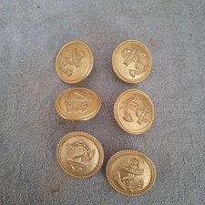 Lot 6 Boutons Caban Allemand Kriegsmarine 1940 Ww2 German