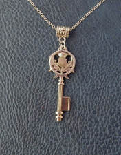 Thistle Key Necklace Celtic Scottish Pendant Scotland Jewelry Handmade Scot