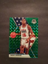 Magic Johnson 2019-20 Panini Mosaic Green Mosaic Prizm 255