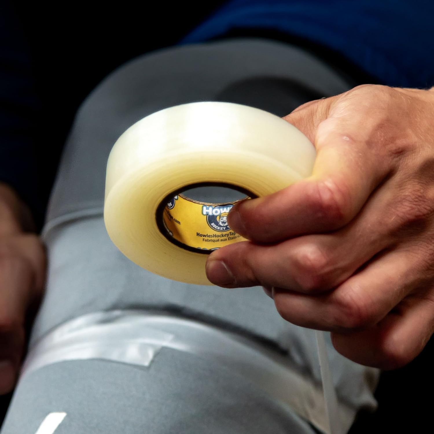 Howies Clear Hockey Tape | 1" Clear Sock & Shin Pad Tape for Hockey, Soccer, Lax