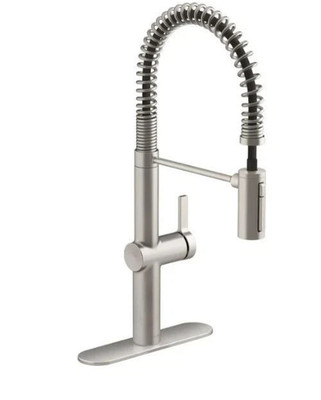 Kohler Haku K-R38475 Haku Kitchen Sink Semi-Pro Faucet- Stainless -NEVER USED