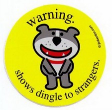 Dog of Glee Warning Shows Dingle To Strangers Sticker