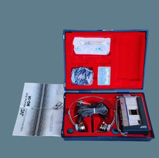 FOR REPAIR: JVC MQ-5K Stereo Micro Cassette Recorder Kit  Case Headphones Mic