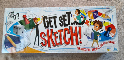 Get Set Sketch Brettspiel Kinder Schnellfeuer Draw it Guess it Spiel 6+ Neu Versiegelt