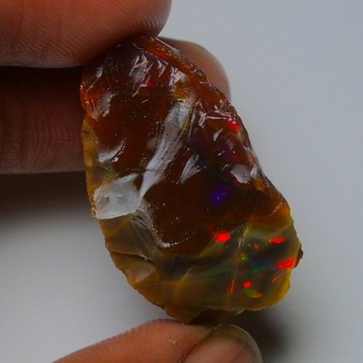 Ethiopian Oil Opal Specimen 29.55 cts Natural Rough Gemstone - Fire Opal Roug