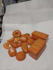Realistic Assorted Display of Faux Bread Pieces Set Of 13 Loaf Roll Bagel Bun